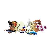 Portugal Algarve Imán de nevera 3D Regalo de recuerdo, resina hecha a mano Algarve Imán para refrigerador Colección de decoración para el hogar y la cocina