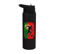 Portugal Bandera Silueta Portugal Orgullo Deportes Amante Stainless Steel Insulated Water Bottle