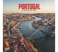 Portugal Calendar 2026: Scenic Monthly Views of Seaside Cliffs, Vineyards, Stone Streets & Sunny Horizons • U.S. Holidays with Notes | 8.5 × 8.5 in