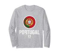 Portugal Camiseta Lisboa Portugués Fan Retro Vintage Manga Larga