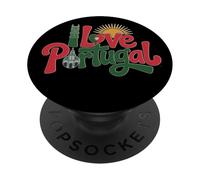 Portugal Corazón Vena Amor Bandera Portuguesa Raíces Portuguesas PopSockets PopGrip Adhesivo