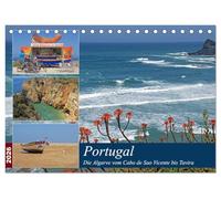 Portugal - Die Algarve vom Cabo de Sao Vicente bis Tavira (Tischkalender 2026 DIN A5 quer), CALVENDO Monatskalender: Die Küste der Algarve ist durch ... Buchten und im Osten geschützte Lagunen.