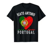 Portugal Flag Heart Beato Antonio City Camiseta