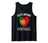 Portugal Flag Heart Beato Antonio City Camiseta sin Mangas