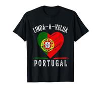Portugal Flag Heart Linda-A-Velha City Camiseta