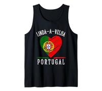 Portugal Flag Heart Linda-A-Velha City Camiseta sin Mangas