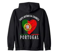 Portugal Flag Heart Santo Antonio Da Charneca City Sudadera con Capucha
