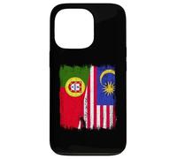 Portugal Malasia Media Bandera Patrimonio Portugués Malasia Carcasa para iPhone 13 Pro