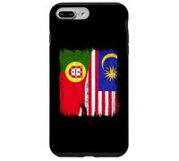 Portugal Malasia Media Bandera Patrimonio Portugués Malasia Carcasa para iPhone 7 Plus/8 Plus