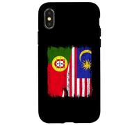 Portugal Malasia Media Bandera Patrimonio Portugués Malasia Carcasa para iPhone X/XS