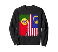 Portugal Malasia Media Bandera Patrimonio Portugués Malasia Sudadera
