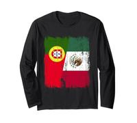 Portugal México Media Bandera Patrimonio Mexicano Portugués Manga Larga