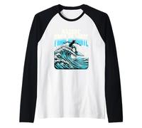 Portugal Nazaré Praia do Norte Surfing Surfing - Olas Camiseta Manga Raglan