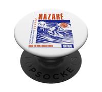 Portugal Nazaré Praia do Norte Surfing Surfing - Olas PopSockets PopGrip Adhesivo