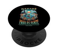 Portugal Nazaré Praia do Norte Surfing Surfing - Olas PopSockets PopGrip Adhesivo
