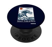 Portugal Nazaré Praia do Norte Surfing Surfing - Olas PopSockets PopGrip Adhesivo
