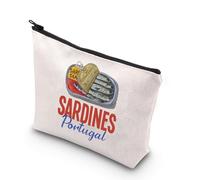 Portugal Sardinas Bolsa de maquillaje de lata de sardinas regalo de pescado Portugal Regalos italianos de verano Bolsa de cosméticos de pescado estañado, Sardinas Reino Unido