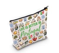 Portugal Souvenir - Bolsa de maquillaje con temática de Portugal, regalo de viaje a Portugal, regalo de cultura Portugal, In Portugal Bag Eu, Bolsa de cosméticos con impresión