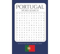 Portugal Word Search Puzzle Book: Word Searches with Easy to read Print about Portugal, Cities, Geography, Culture and More | 6x9 inches, 110 pages | ... ... Gift for Vacations, Holidays, Free Times