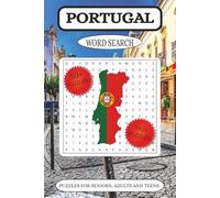 Portugal Word Search: word search with easy print about Portugal, 6 x 9 size, 110 pages, 50 plus puzzles, gift for vacations, holiday and relaxing