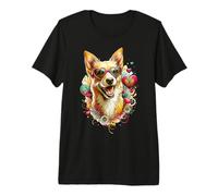 Portugués Podengo Pequeno Dog St Valentines Day Artwork Camiseta Premium