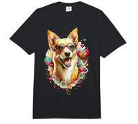 Portugués Podengo Pequeno Dog St Valentines Day Artwork Comfort Colors Adult Heavyweight T-Shirt