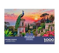 Portuguesa Sintra Quinta Da Regaleira Puzzle De Madera Impermeable DIY Puzzles De 1000 Piezas para Adultos Desafiante Y Estimulante Rompecabezas para Juegos Educativos