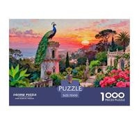 Portuguesa Sintra Quinta Da Regaleira Puzzle De Madera Impermeable DIY Puzzles De 1000 Piezas para Adultos Divertido Rompecabezas Juegos Desafiantes