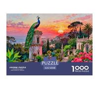 Portuguesa Sintra Quinta Da Regaleira Puzzle De Madera Impermeable Puzzles De 1000 Piezas Regalos para Adultos Desafiante Y Estimulante Rompecabezas Decoración del Hogar