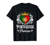 Portuguese Princess Portugal Flag Proud Portuguese Girl Camiseta