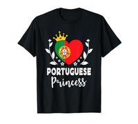 Portuguese Princess Portugal Flag Proud Portuguese Girl Camiseta
