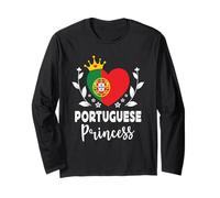 Portuguese Princess Portugal Flag Proud Portuguese Girl Manga Larga