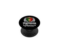 Portuguese Princess Portugal Flag Proud Portuguese Girl PopSockets PopGrip Adhesivo