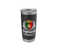 Portuguese Princess Portugal Flag Proud Portuguese Girl Vaso térmico de acero inoxidable de doble pared