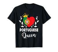Portuguese Queen Portugal Flag Proud Portuguese Woman Camiseta