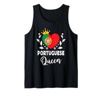 Portuguese Queen Portugal Flag Proud Portuguese Woman Camiseta sin Mangas