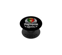 Portuguese Queen Portugal Flag Proud Portuguese Woman PopSockets PopGrip Adhesivo
