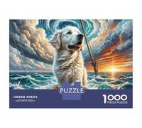 Portuguese Water Dog 1000 Piezas Cartulina Premium Set De Rompecabezas Adorable Pet Extremadamente Difícil Desafío Único Rompecabezas para Adultos Y Niños 38x26cm/1000pcs