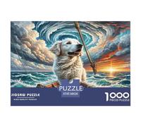 Portuguese Water Dog Puzzle Imposible,desafío para Adultos Entretenimiento Creativo 1000 Piezas Obra De Arte De Juego De para Adultos Y Niños 38x26cm/1000pcs
