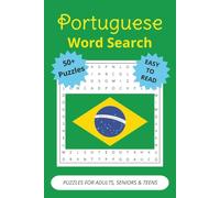 Portuguese Word Search Puzzle Book: Word Search with Easy to Read Print about Brazilian Culture, Brain Games in Portuguese, Portuguese Vocabulary and ... 50+ Puzzles... Gift for Vacation, Holiday.