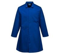 Portwest 2202 Bata de Alimentación Frontal con Corchetes Oculto Duradero | Azul marino, S, Unisex, 65% Poliéster, Lavable a Máquina a 60°C, 35% Algodón, Tejido Exterior, Botones a Presión