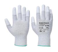 Portwest A198 Guante de Seguridad Antiestático con Puntas de PU Gris, XS