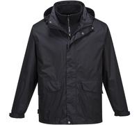 Portwest Argo Chaqueta 3 en 1 Impermeable Cortaviento Con Capucha Forrada