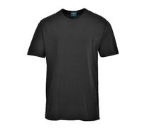 Portwest B120 Camiseta Térmica Manga Corta Lavable a Máquina Transpirable | Negro, S, Cuello Redondo Hace, Corte Estándar, Unisex, 50% Poliéster, Tejido Exterior, Ligero, Construcción