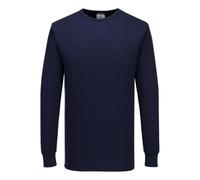 Portwest B123 Camiseta Térmica Aislante Poliéster Transpirable Construcción | Azul marino, 3XL, UPF 15, Cuello Redondo y Manga Larga, Corte Estándar, Unisex, Tejido Ligero, Lavable a Máquina, Polialgodón