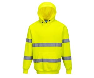 Portwest B304 Sudadera Polialgodón 1 Bolsillo para Seguridad con Capucha | Amarillo, M, EN ISO 20471 Clase 3, UPF 40+, Corte Estándar, Manga Larga, 65% Poliéster, Borde Ribeteado, Alta Visibilidad