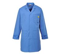 Portwest Bata Esd Antiestática, Tamaño: L, Color: Azul Hamilton, AS10HBRL