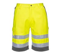 Portwest Bermudas E043YGYXL – de alta visibilidad, polialgodón – Amarillo/Gris XL