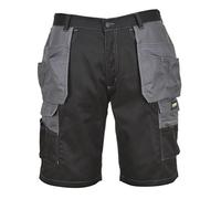 Portwest Bermudas Granite Holster, Tamaño: M, Color: Negro/Gris, KS18BZRM