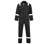 Portwest BIZ5 Mono Reflectante Resistente Al Fuego Para Hombres Bizweld Iona FR Negro, XXXL